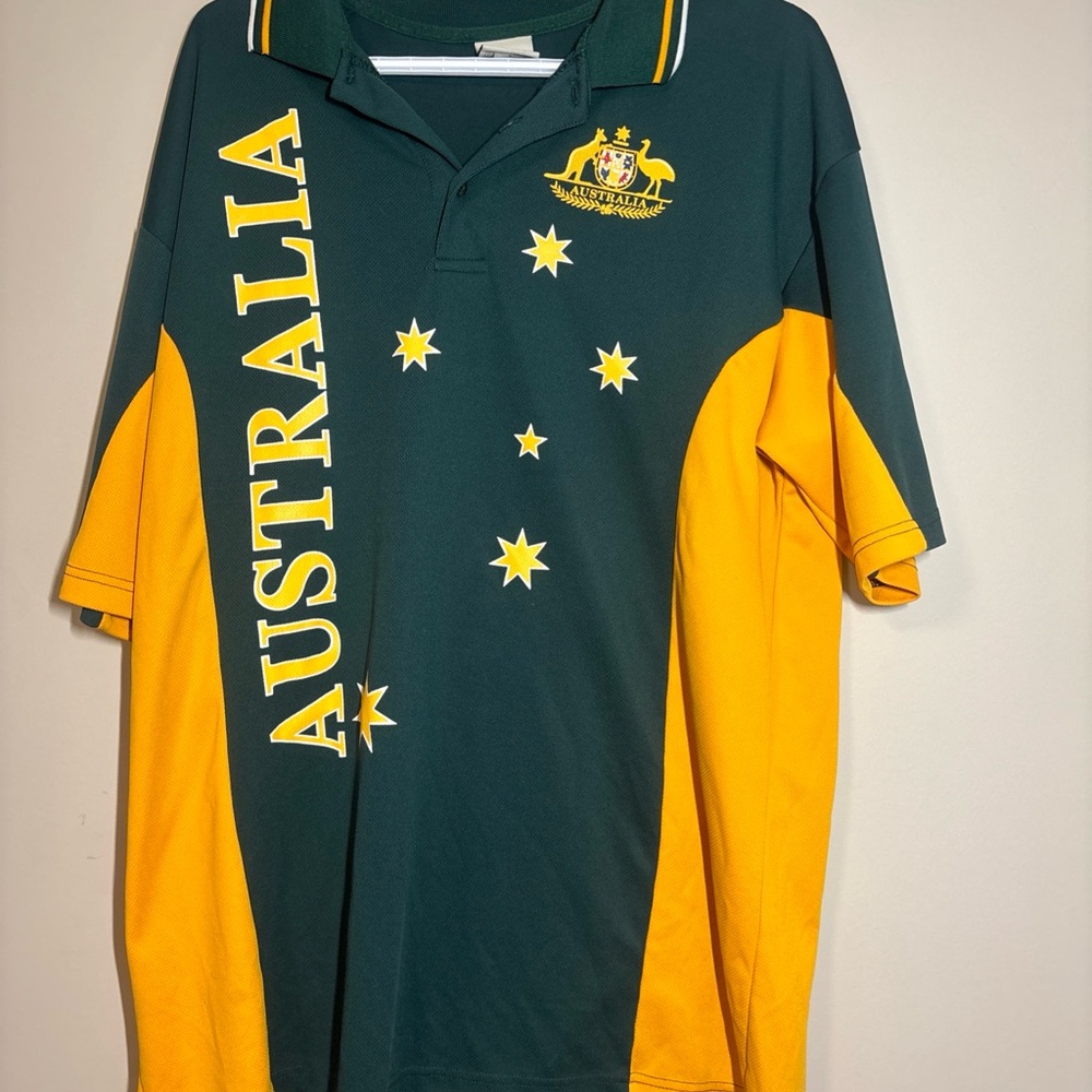 Australia Green & Gold Polo Shirt 4XL